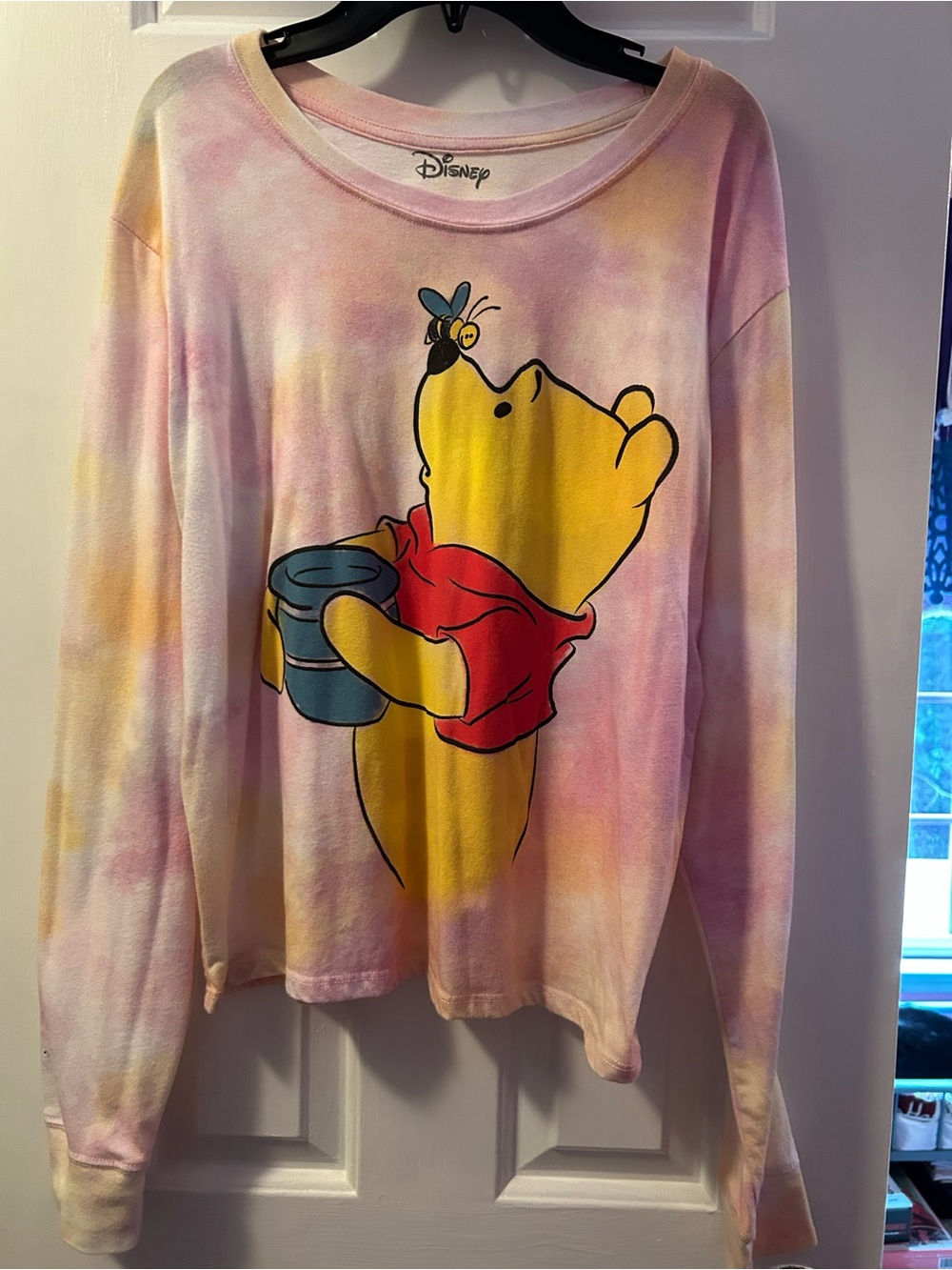 Disney Winnie the Pooh Tie-Dye Long Sleeve T-Shirt - Pink/Yellow